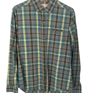 PENGUIN By Munsingwear Sz L Plaid Heritage Slim Fit LS 100% Cotton • VG‼